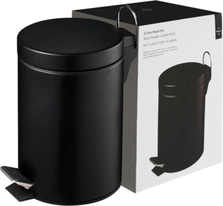 Premier Housewares Treteimer, 3 l, mattschwarz