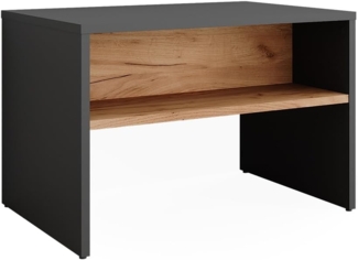 Schuhbank Orlando Anthrazit/Goldkraft Eiche 60 x 60 cm Vicco