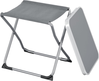2-in-1 Campinghocker und -Tisch Barete 47x47x37 cm Grau [en. casa]