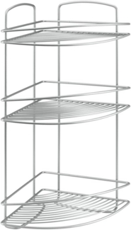 Metaltex Eck-Duschregal mit 3 Etagen Onda Silbern 443455
