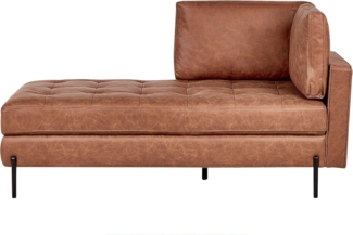 Chaiselounge Kunstleder goldbraun rechtsseitig REBAIS