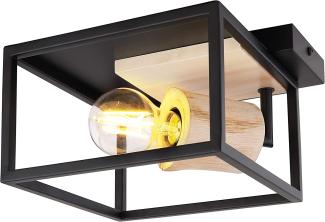 GLOBO Deckenleuchte Innen Wohnzimmer Deckenlampe Schlafzimmer Metall Holz 15477D