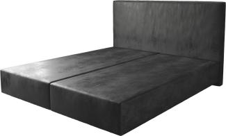 Boxspringgestell Dream-Well Mikrofaser Anthrazit Vintage 180x200