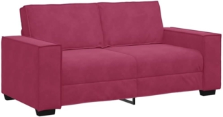 vidaXL 2-Sitzer-Sofa Weinrot 140 cm Samt 4105024