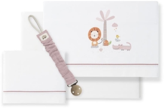 Bettwäsche für Kinderbett, Löwe, Palme, Weiß, Make-up