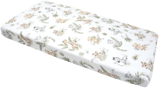 Medi Partners Spannbettlaken Spannbetttuch 60x120 cm 100% Baumwolle Baby Bettwäsche Babymatratze Schlafsack Kinderbett Babybett (Safari)