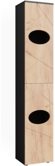 Vicco Hochschrank Irma, Anthrazit/Goldkraft Eiche, 37.2 x 192 cm
