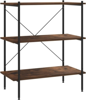 vidaXL Regal mit 3 Böden Schwarz und Natur 80x40x92 cm 336341