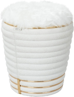 Hocker Doric 335 Weiß / Gold