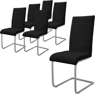 ML-DESIGN Stuhl Esszimmerstühle Schwingstühle mit Rückenlehne Design Küchenstühle (6 St), Polsterstuhl Freischwinger 6er Set Küchenstuhl bis 120kg Kunstleder