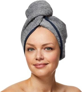 Sowel Turban-Handtuch - Turbo Turban -, 100% Bio-Baumwolle, Haarturban mit Knopf