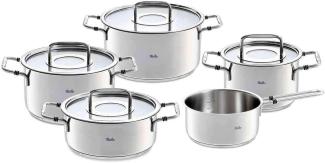 Fissler Bonn Topf-Set 5-tlg, Kochtöpfe, Töpfe, Kochgeschirr, Edelstahl 18/10, Silberfarben, 086 112 05 000 0