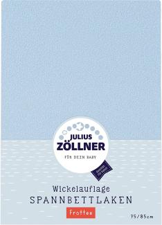 Julius Zöllner Spanntuch Wickelauflage Frottee uni hellblau 75/85