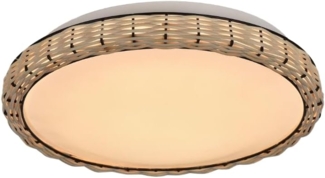 ECO Light 9370 S RT LED-Deckenleuchte MAY 3000K Rattan 3-Stufen-Dimmer 31cm