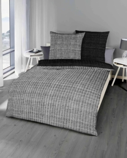 Kaeppel Mako Satin Wendebettwäsche Eternity Combo 155x220 cm schwarz