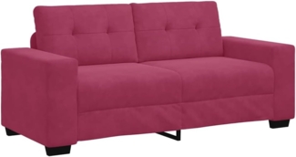 vidaXL Zweisitzer-Sofa Weinrot 140 cm Samt 4105126