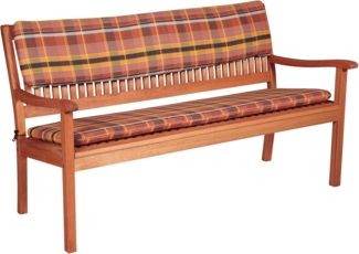 Doppler Bankauflage Sitz 3er Set ca. 150 x 45 x 6 cm karo rot