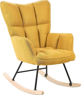 Schaukelsessel OULU Stoff Gelb