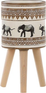 Blumentopf mit Beinen KOTTES Keramik 22 cm Hellbraun