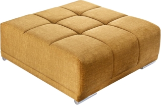 riess-ambiente Fußhocker ELEGANCIA 110cm senfgelb (Einzelartikel, 1 St), Wohnzimmer · Samt · mit Ziersteppung · Modern Design