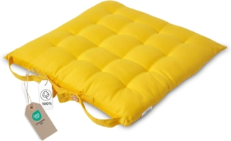 Homescapes Stuhlkissen Stuhlkissen gelb einzeln