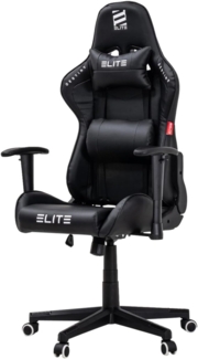 ELITE Gaming Stuhl MG200 DESTINY - Ergonomischer Bürostuhl - Schreibtischstuhl - Chefsessel - Sessel - Racing Gaming-Stuhl - Gamingstuhl - Drehstuhl - Chair - Kunstleder Sportsitz (Schwarz)