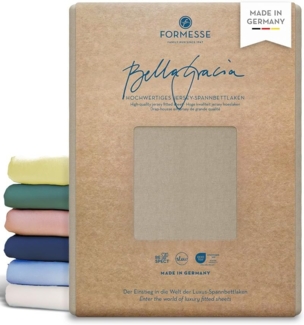 Formesse Jersey Spannbetttuch Bella Gracia|120x200 - 130x220 cm| champignonFormesse Jersey Spannbetttuch Bella Gracia