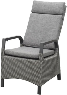 2er Set Canberra Relax Gartensessel, Aluminium, verstellbare Rückenlehne