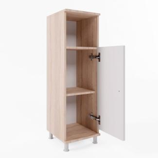 VICCO Badschrank FYNN Weiß Eiche Sonoma - Beistellschrank Regal Badregal Kommode