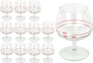 12er Set Cognacschwenker Casino 2cl + 4cl