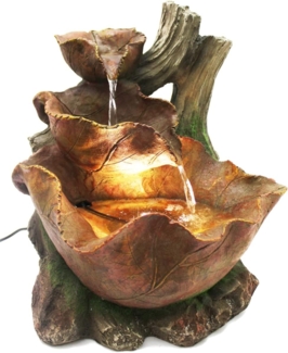 Arnusa Zimmerbrunnen Herbstlaub Gartenbrunnen BK853, mit LED Beleuchtung für den Innen und Außenbereich