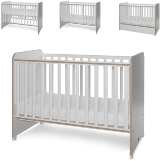 Lorelli Babybett Sweet Dream 124 x 68 x 95 cm Unterbettrahmen mit zwei Ebenen hellbraun