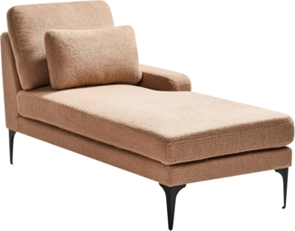 Chaiselongue Bouclé sandbeige linksseitig EWRON