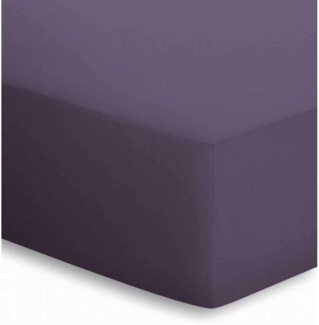 schlafgut Mako-Jersey Spannbetttuch Spannbettlaken 140x200 cm - 160x200 cm Pflaume