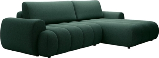 Vente-unique - Ecksofa mit Schlaffunktion - Ecke rechts - Stoff - Tannengrün - FRIDORA