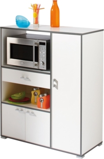 Demeyere Buzz Küchenschrank, Spanplatte und Melamin, Weiss, 90 x 112 x 40 cm