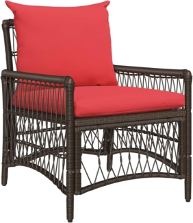 vidaXL Gartenstuhl Braun 60 x 70 x 78 cm Poly-Rattan 42006223