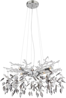 Hängeleuchte, Kronleuchter, Metall, Glaskristalle, H 120 cm