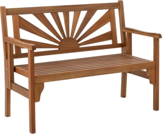 Dehner Gartentisch Sunshine, Klappbank 2-Sitzer, ca. 120 x 91 x 59 cm, aus FSC®-zertifiziertem Akazienholz, naturbelassen