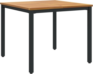 vidaXL Gartentisch Gartentisch 90 x 90 x 75 cm aus massivem nholz und Metall (1-St)