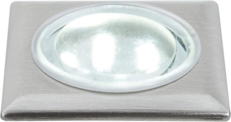 Nice Price Mini Einbauleuchten LED eckig 5x0,5W 3,6VA 230/12V 35x35mm Eisen gebürstet/ Metall2893