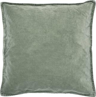 Kissenbezug Kissenhülle Samt Velour Grün Olive 52x52cm Ib Laursen 6230-29