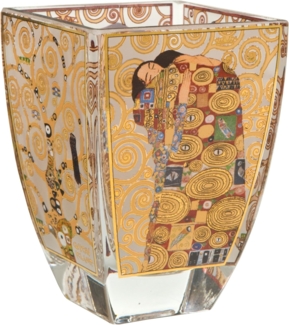 Goebel / Gustav Klimt - Die Erfüllung,Windlicht,Gold,8,0 x 8,0 x 11,0 cm / Glas / 8,0 x 8,0 x 11,0 cm