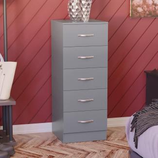 Vida Designs Brust Schmale Kommode, grau, 36D x 34. 5W x 90H centimetres