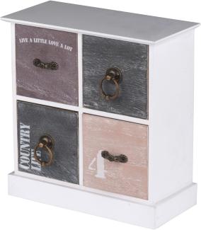 Bakaji Kommode aus Holz, quadratisch, 21 x 10 x 23 cm, Einheitsgröße