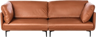Sofa REVSNES Kunstleder Goldbraun 3-Sitzer
