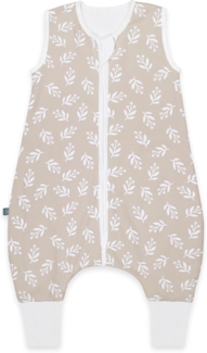 emma & noah Baby Schlafsack mit Füßen 1.0 TOG, Ganzjahres Schlafsack mit Beinen für den Frühling, Sommer und Herbst, 100% Bio-Baumwolle, OEKO-TEX Zertifiziert (Floral Sand, 100 cm)