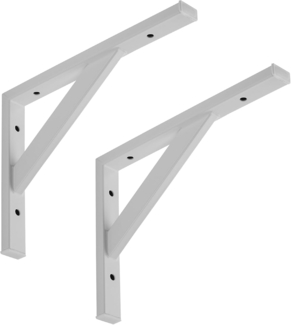 SO-TECH® Wandregalhalter Schwerlastkonsole Schwerlastwinkel Regalwinkel Wandkonsole, Spar-Set 2-tlg, Stahl, Tragkraft 75 kg / Paar, 295 x 215 mm weiß