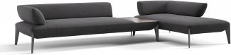 Sofanella Ecksofa ALMERIA Stoffgarnitur Sofalandschaft Couch in Lila S: 330 Breite x 97 Tiefe