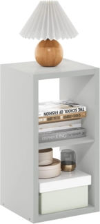 Furinno Cubicle Aufbewahrungsbox mit offener Rückseite, dekorativ, 2 Würfel, Hellgrau